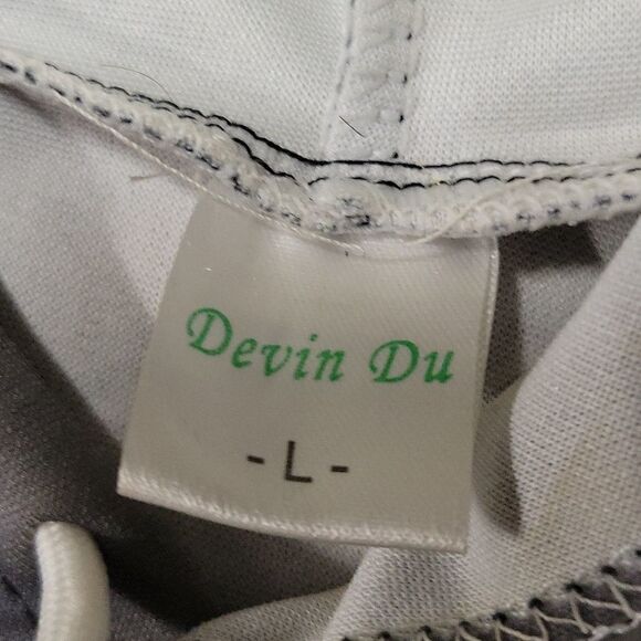 DEVIN DU - GRAPHIC PRINTED SKULL POLY HOODIE SIZE LARGE - Picture 3 of 7